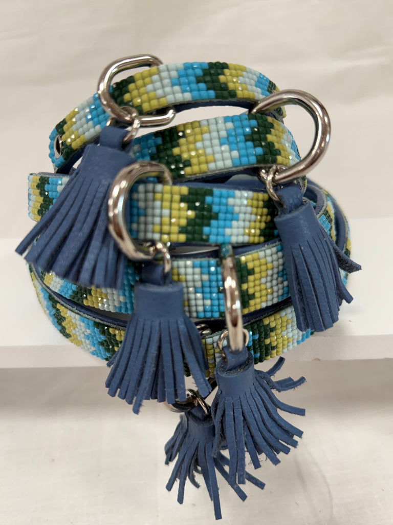 Collier en cuir fait main perles