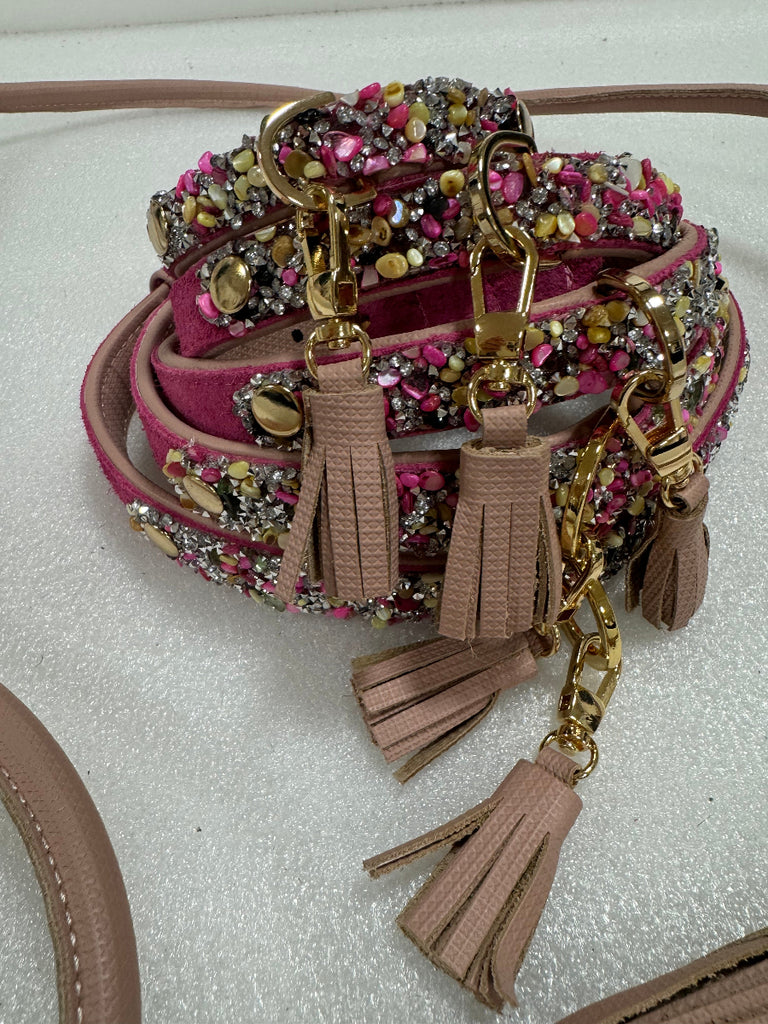 Collier en cuir fait main avec pierres