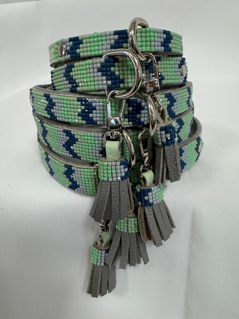 Collier en cuir fait main perles